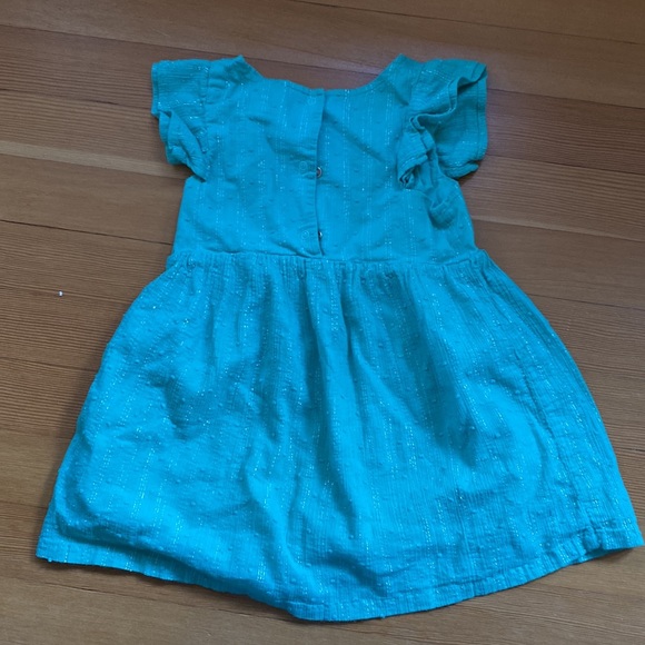 Green cat and Jack dress with silver thread - Picture 2 of 3